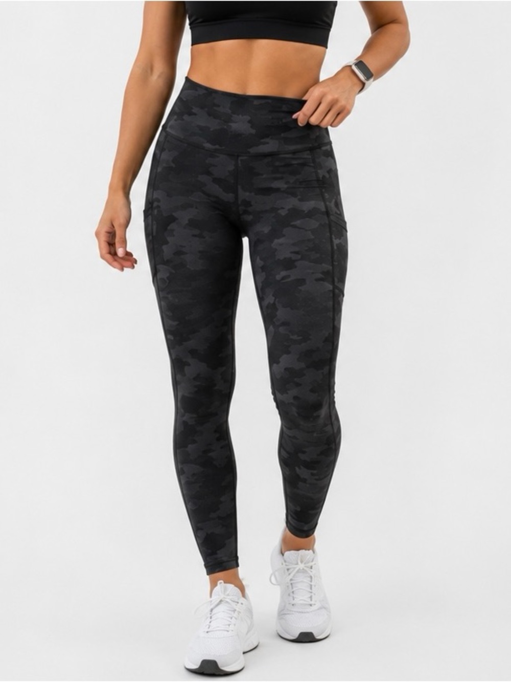 Fabletics Powerhold High-Waisted Pocket‎ Camo Performance Leggings - Sz XXS